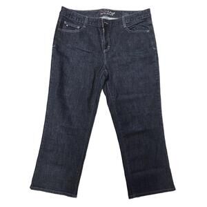 Tommy Hilfiger Women’s Spirit Cropped Straight Leg Jeans Dark Wash Size 16